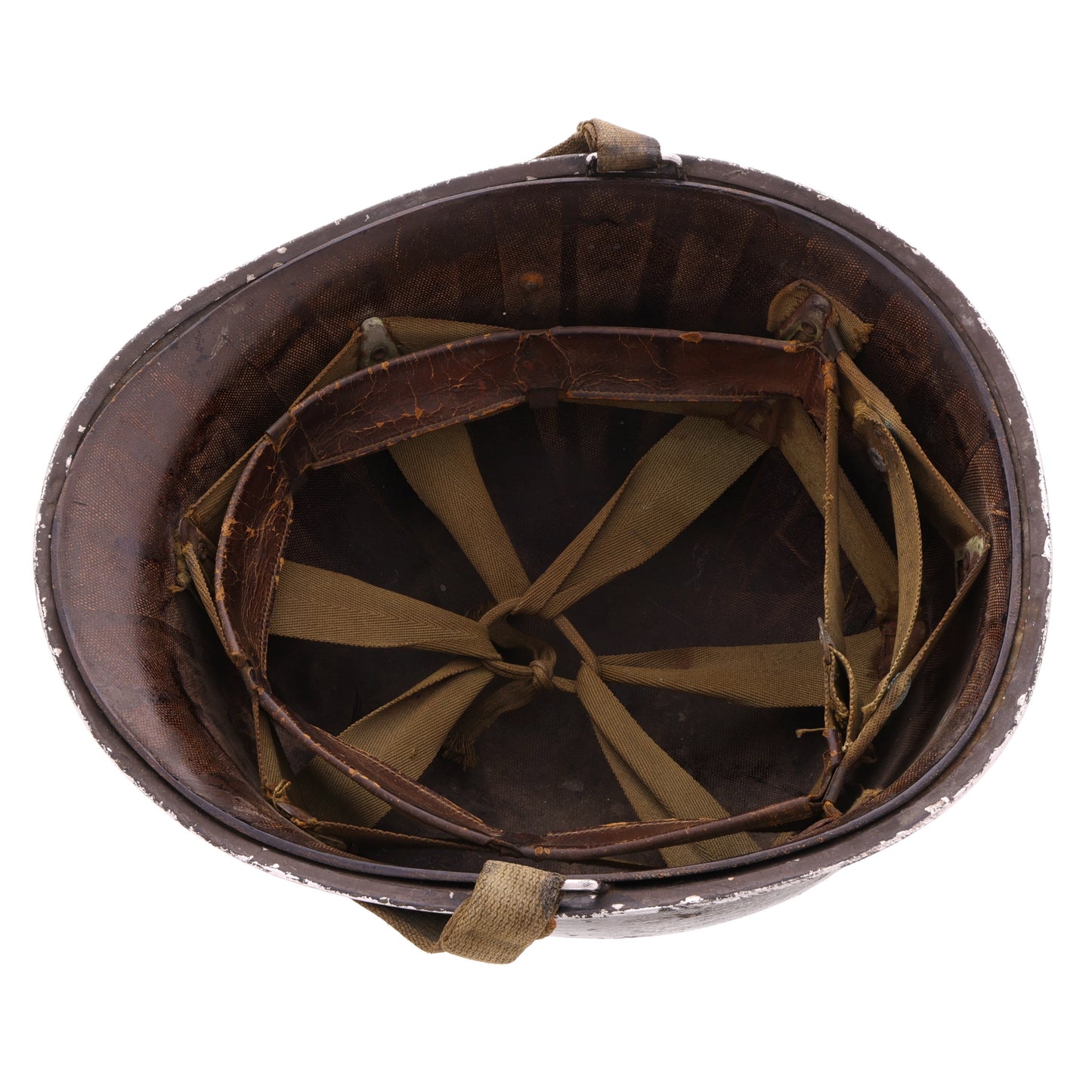 WWII U.S. McCord Fixed Loop M-1 Helmet & Inland Liner Set with MTO Repaint (1942-43)