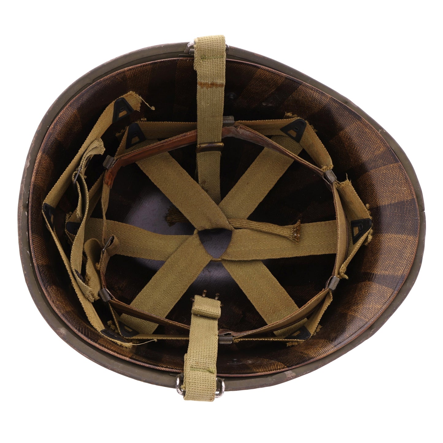 WWII U.S. McCord Front Seam Swivel Loop M-1 Helmet & Westinghouse Liner Set (1944)