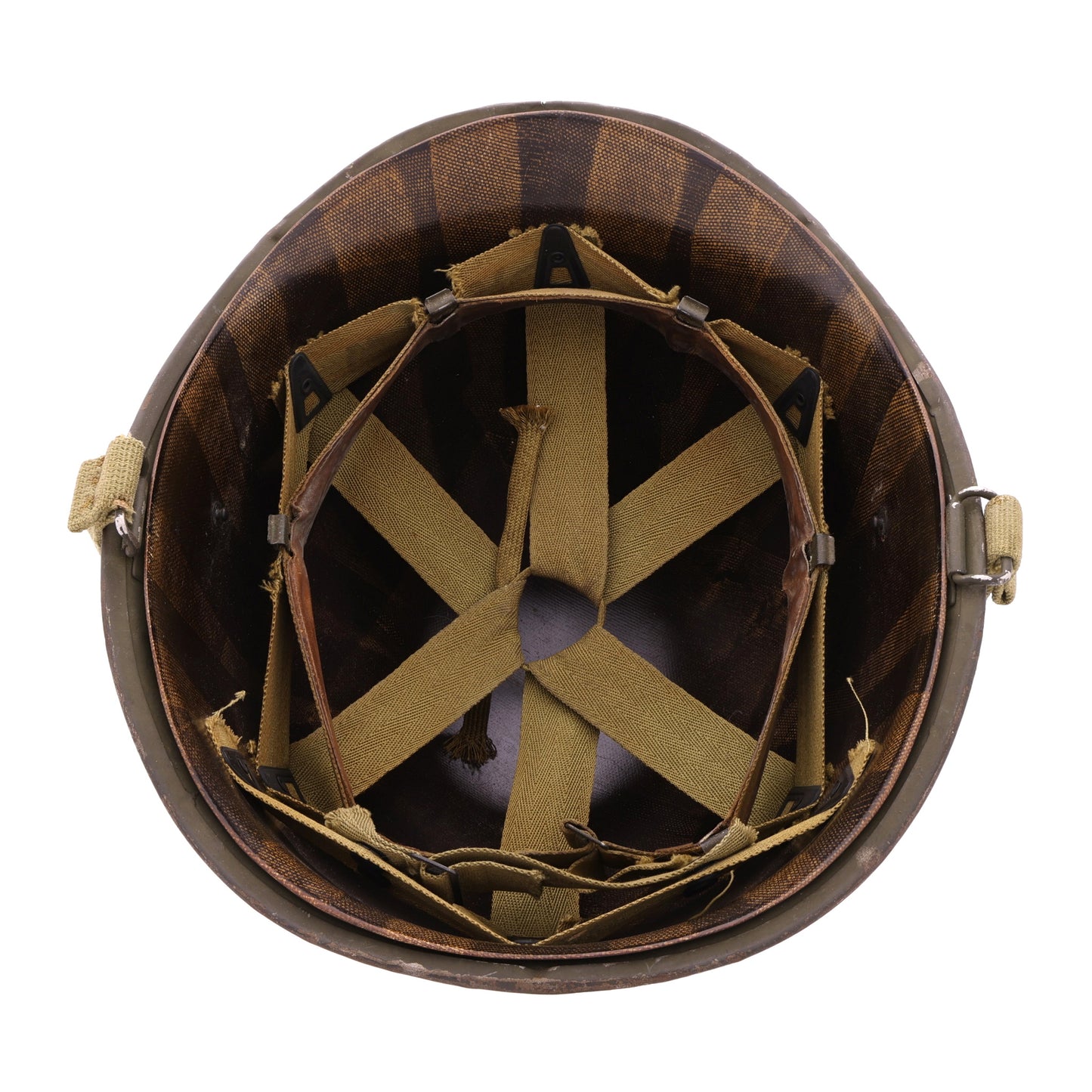 WWII U.S. McCord Front Seam Swivel Loop M-1 Helmet & Westinghouse Liner Set (1944)