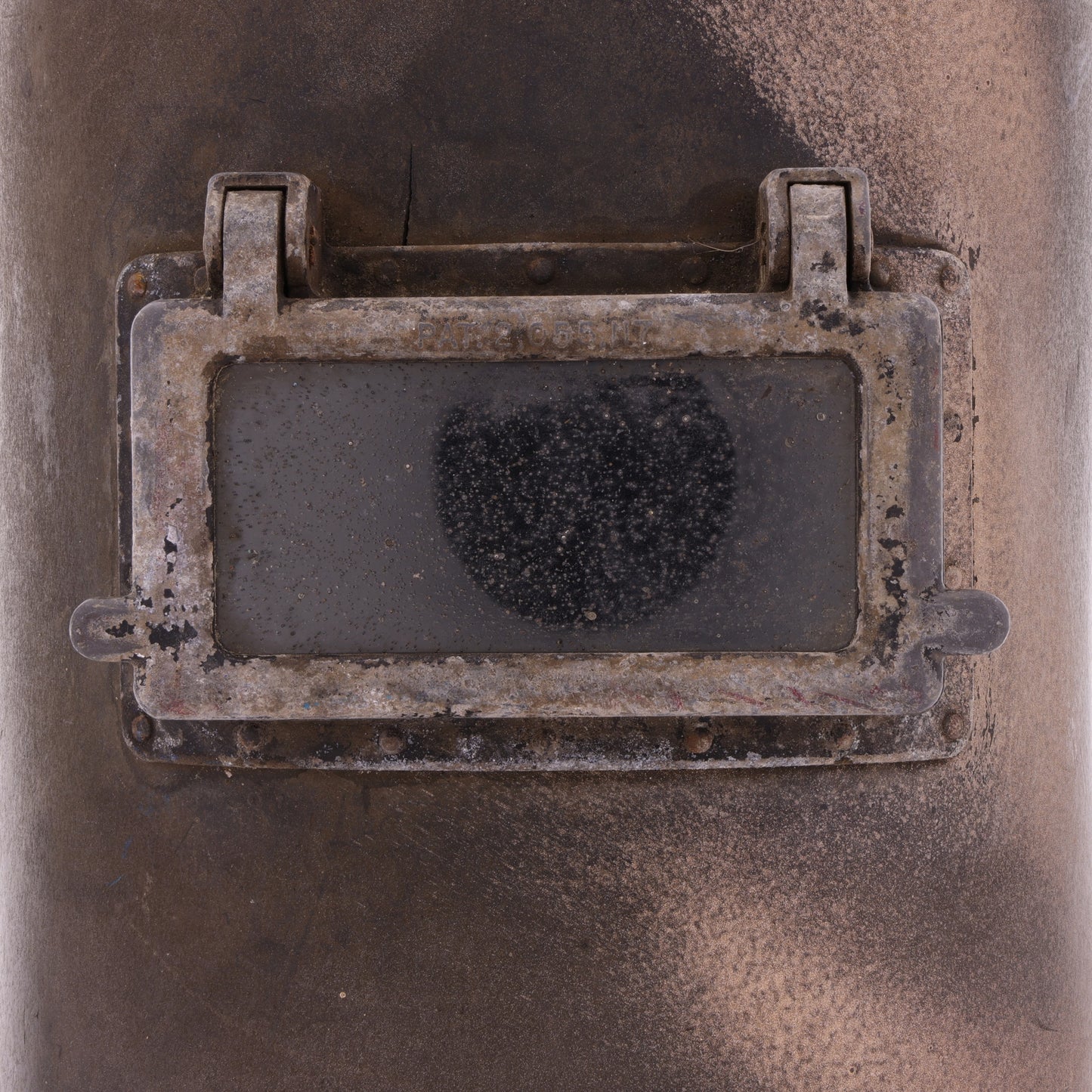 WWII U.S. General Electric Co. Welder's Helmet with Vents & Moveable Lens Shutter Used by "Winnie the Welder"