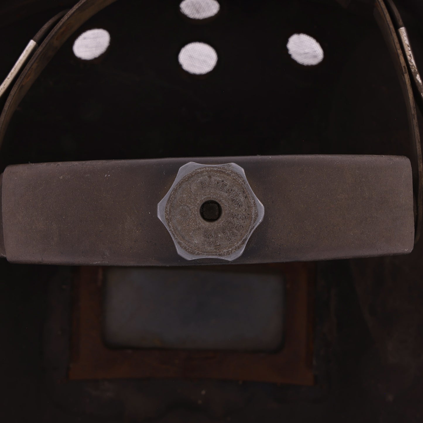 WWII U.S. General Electric Co. Welder's Helmet with Vents & Moveable Lens Shutter Used by "Winnie the Welder"