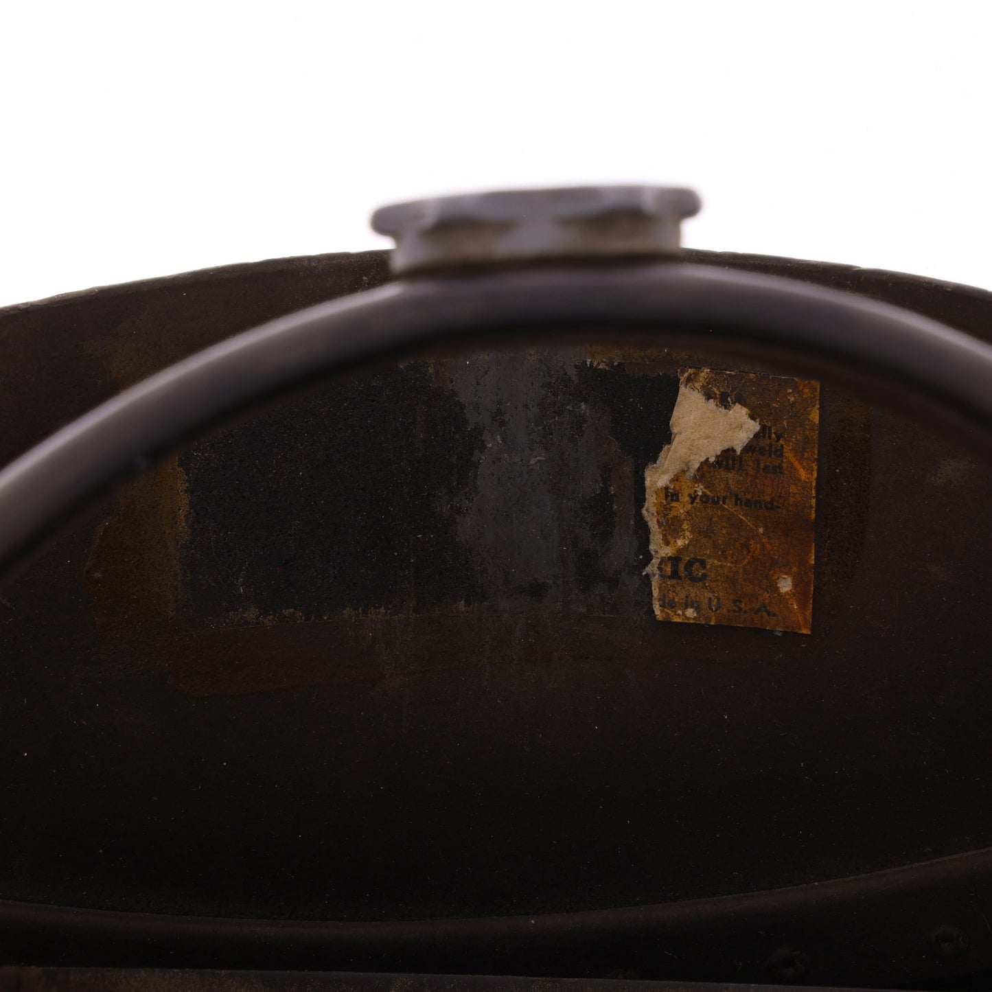 WWII U.S. General Electric Co. Welder's Helmet with Vents & Moveable Lens Shutter Used by "Winnie the Welder"