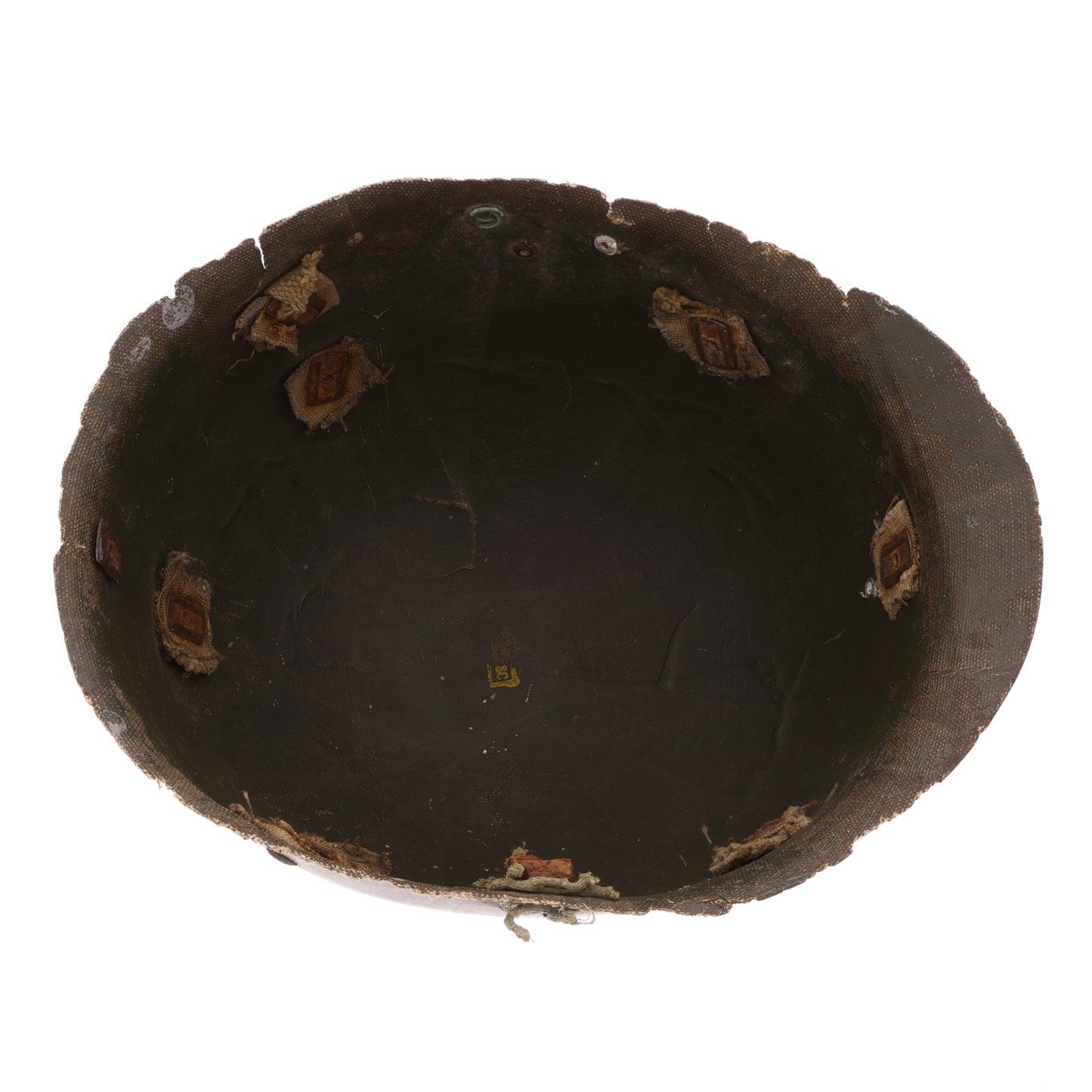 WWII U.S. St. Clair M-2 "D-Bail" Paratrooper Helmet Liner with Rayon Suspension Remnants (1942)