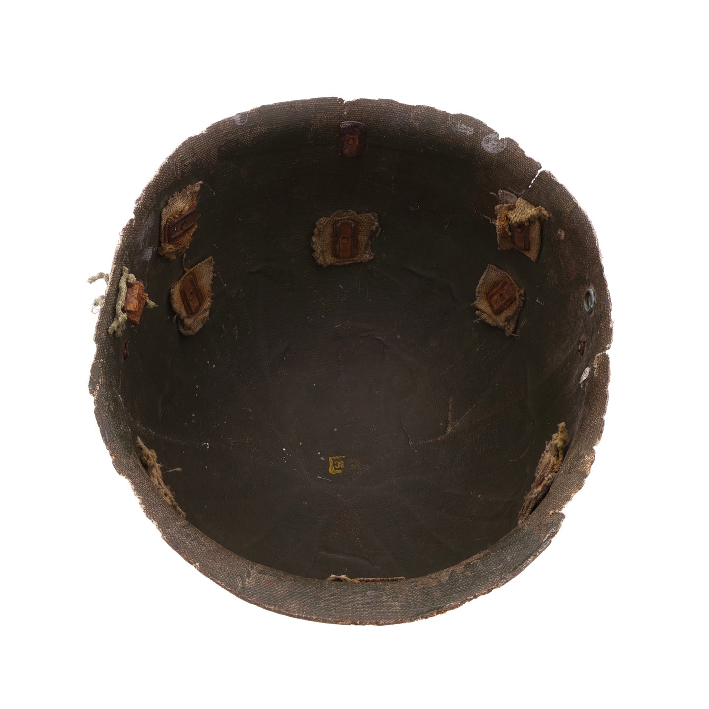 WWII U.S. St. Clair M-2 "D-Bail" Paratrooper Helmet Liner with Rayon Suspension Remnants (1942)