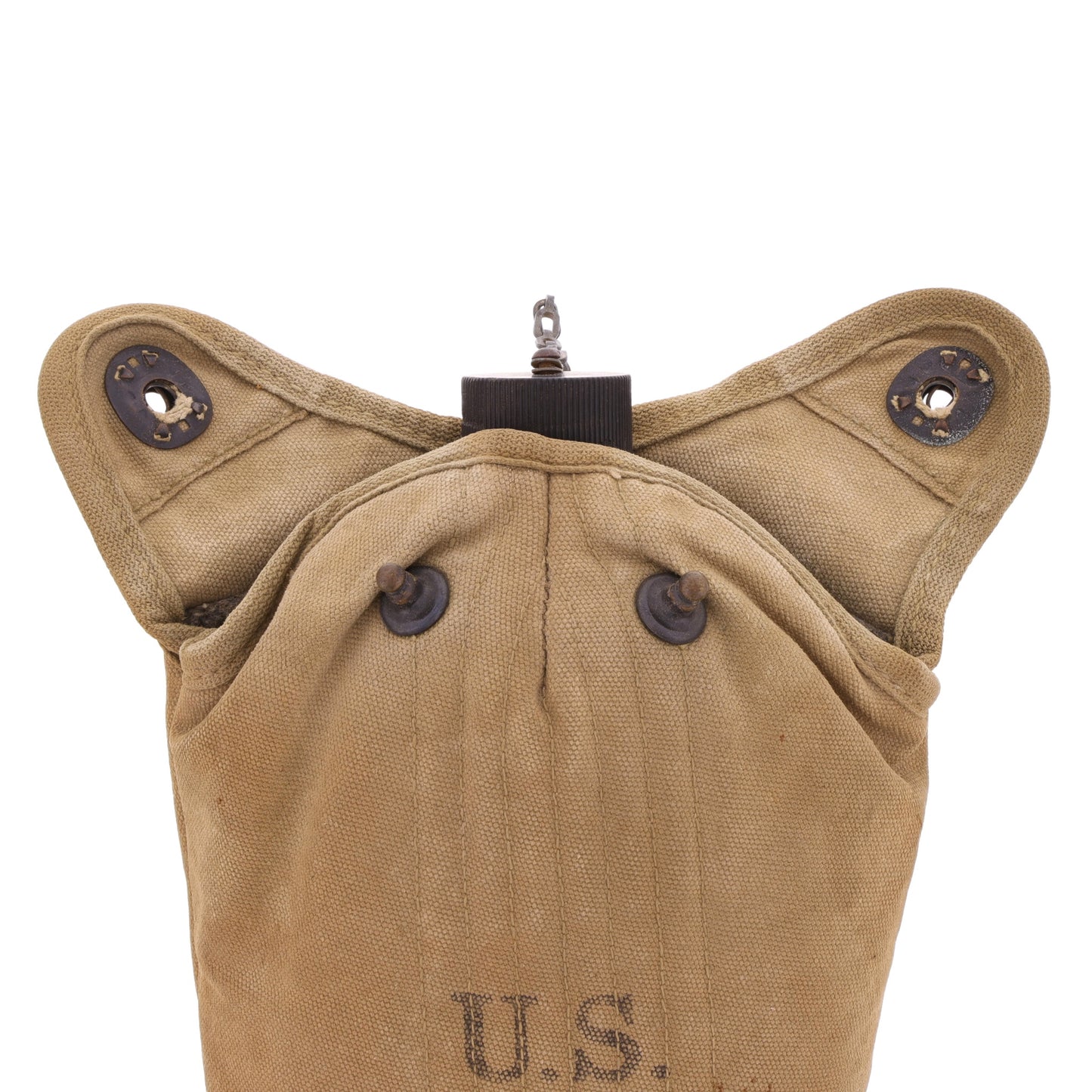 WWII U.S. M1942 Black Porcelain Enamel Canteen with Cover by U.S.S.CO. (1942)