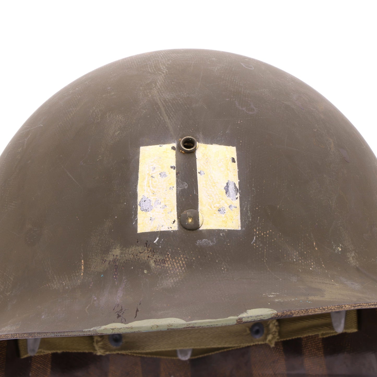 WWII U.S. McCord Fixed Loop M-1 Helmet & MSA Liner Set with 3rd Infantry Division Painted Insignia & Capt.'s Rank (1942)