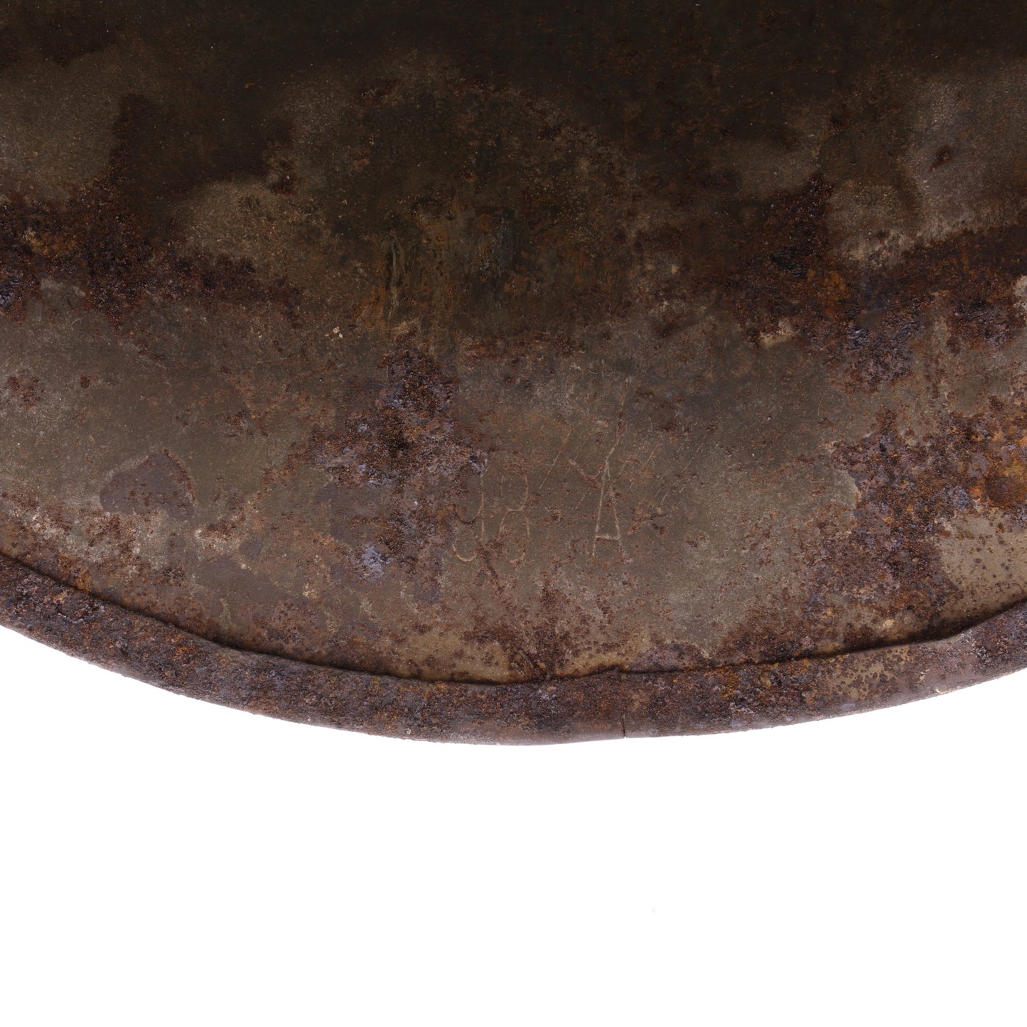 WWII U.S. McCord Front Seam Swivel Loop M-1C Paratrooper Helmet Shell (1944)
