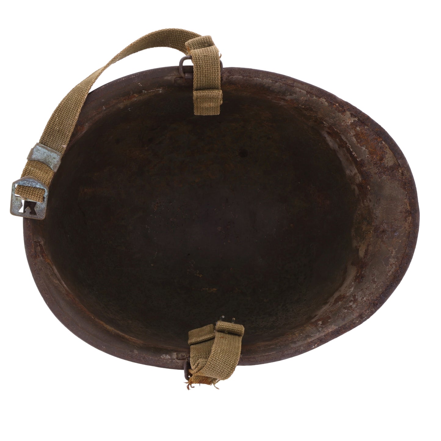WWII U.S. McCord Front Seam Swivel Loop M-1C Paratrooper Helmet Shell (1944)