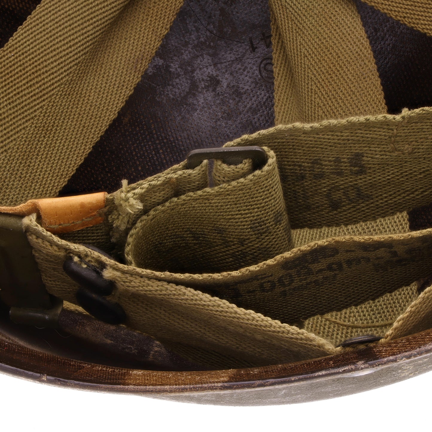 WWII U.S. Seaman Paper Co. M-1 Helmet Liner with Headband & Neckband (1944-45)