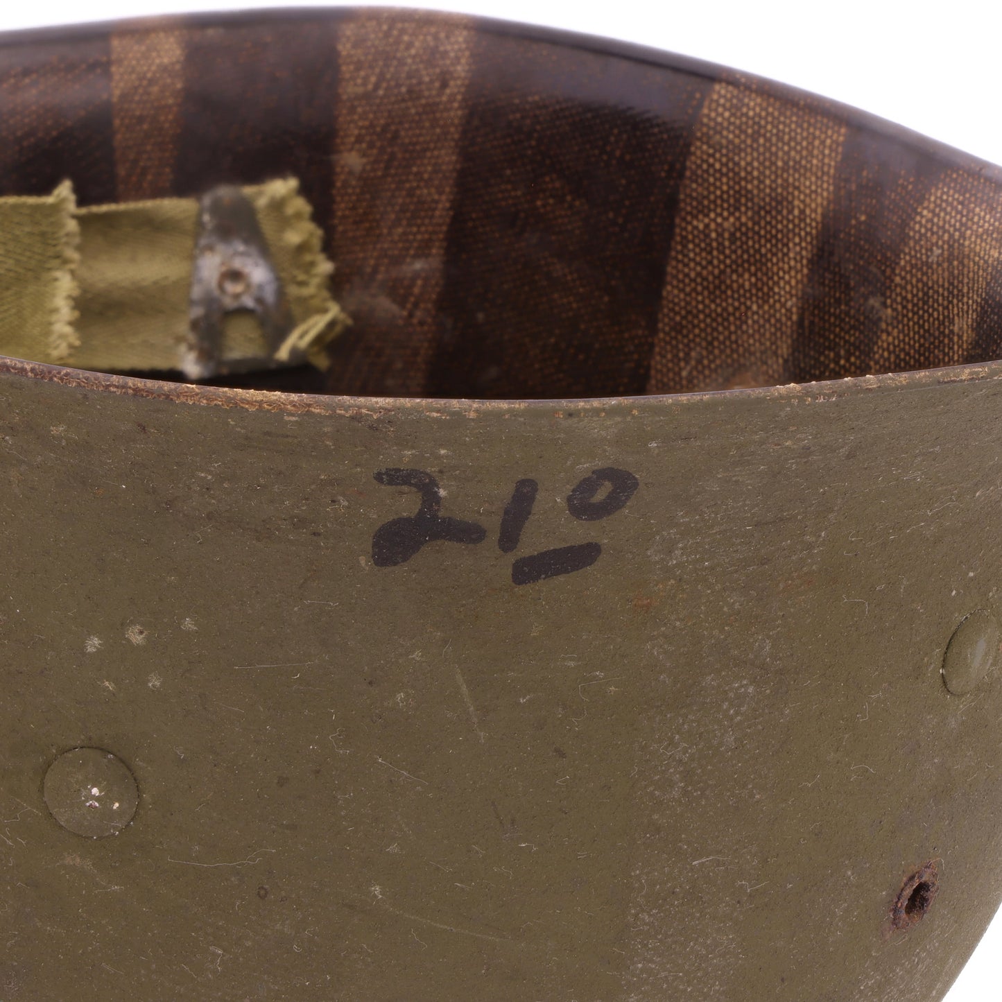 WWII U.S. Westinghouse M-1 Helmet Liner with Headband & Neckband (1943-44)