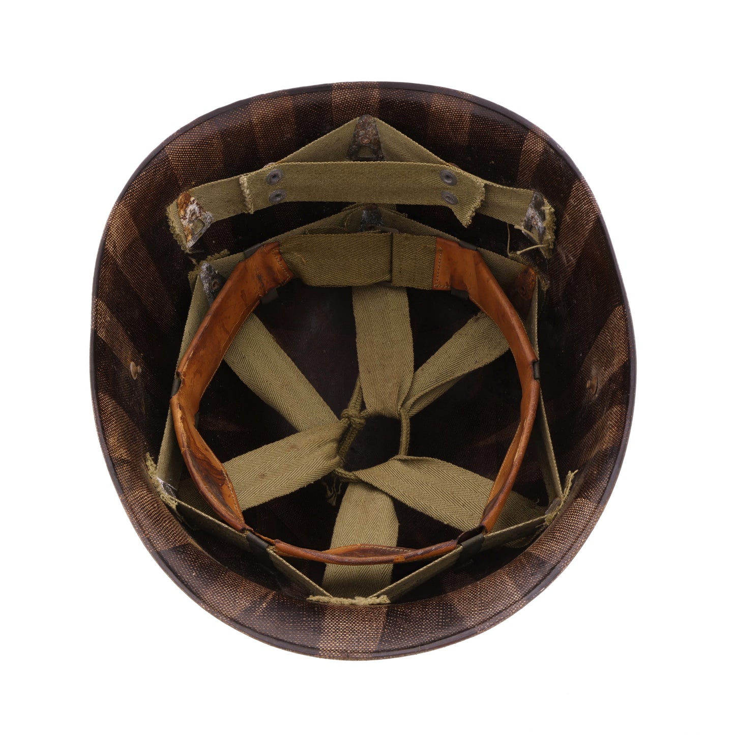 WWII U.S. Westinghouse M-1 Helmet Liner with Headband & Neckband (1943-44)