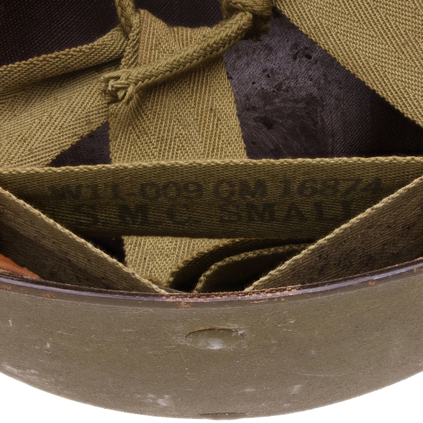 WWII U.S. Westinghouse M-1 Helmet Liner with Headband & Neckband (1943-44)