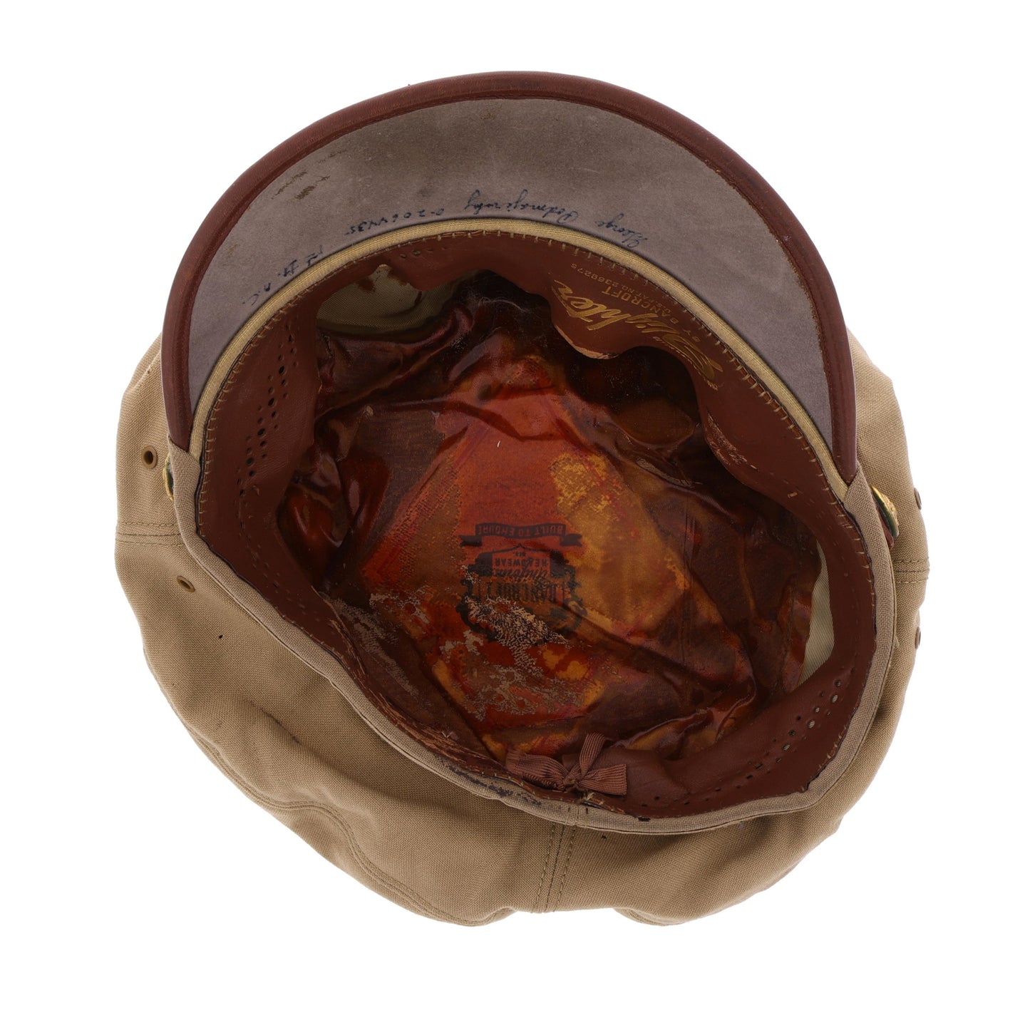 WWII USAAF Officer's Khaki "Flighter" Crusher Cap by Bancroft Cap Co. Identified to Lt. George Podmajersky (Size 6 7/8)