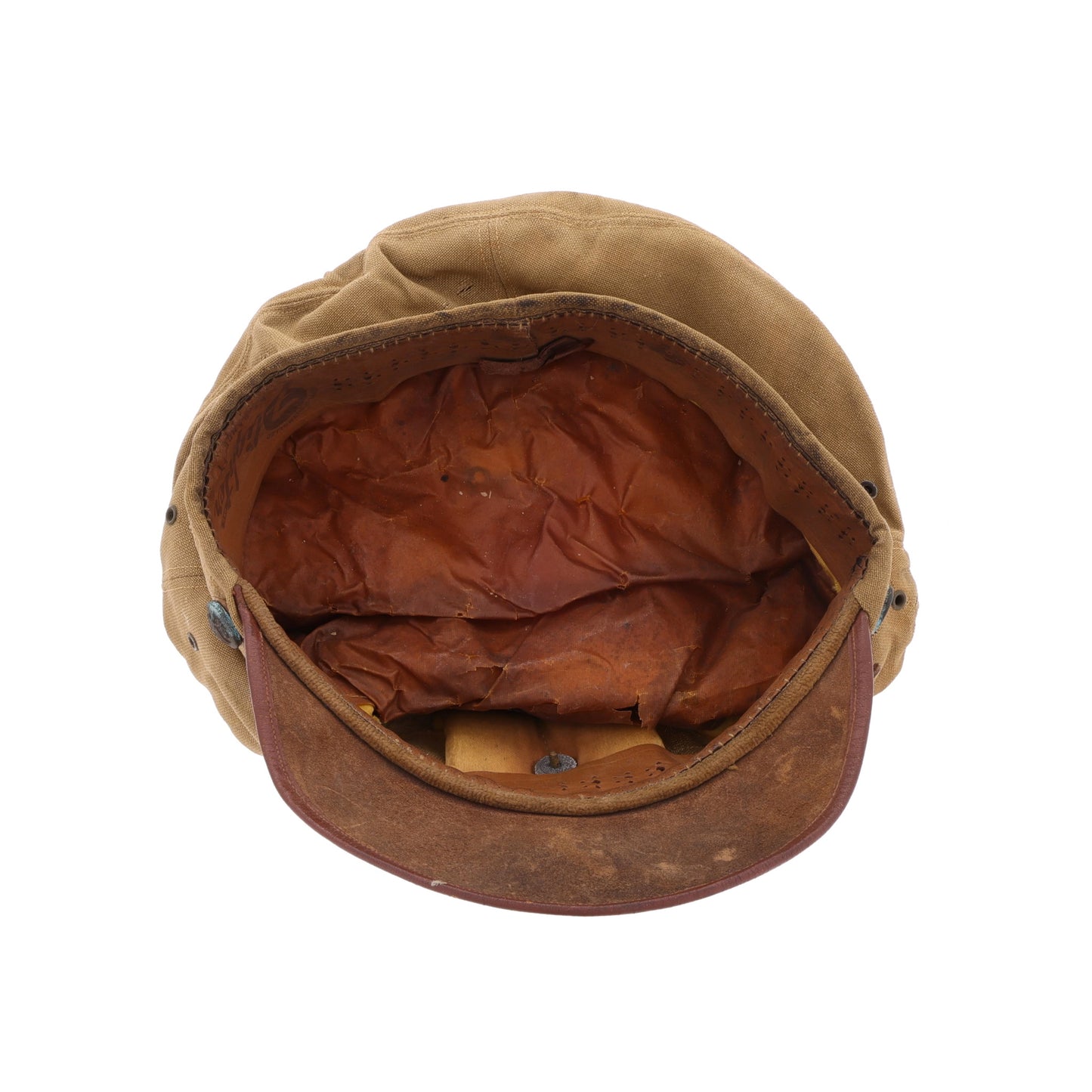 WWII USAAF Officer's Khaki "Flighter" Crusher Cap by Bancroft Cap Co. Identified to Lt. James F. Clifford (Size 6 5/8)