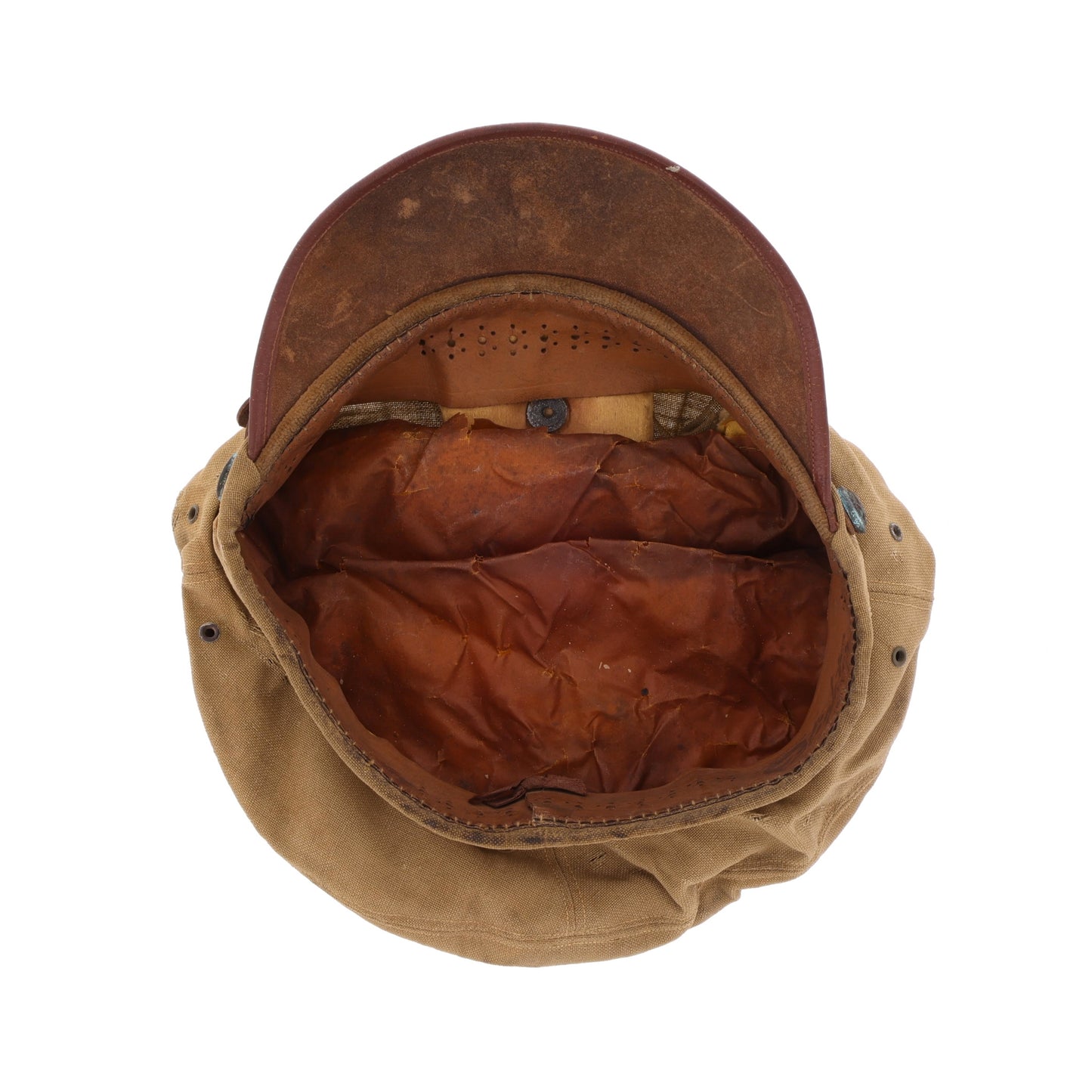 WWII USAAF Officer's Khaki "Flighter" Crusher Cap by Bancroft Cap Co. Identified to Lt. James F. Clifford (Size 6 5/8)