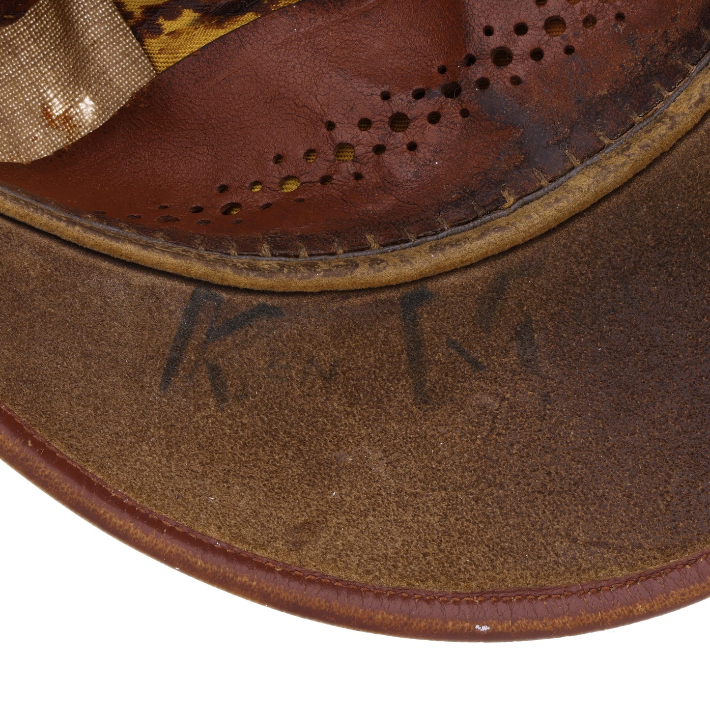 WWII USAAF Officer's Khaki "Flighter" Crusher Cap by Bancroft Cap Co. Identified to Lt. Kenneth A. Milette (Size 6 3/4)