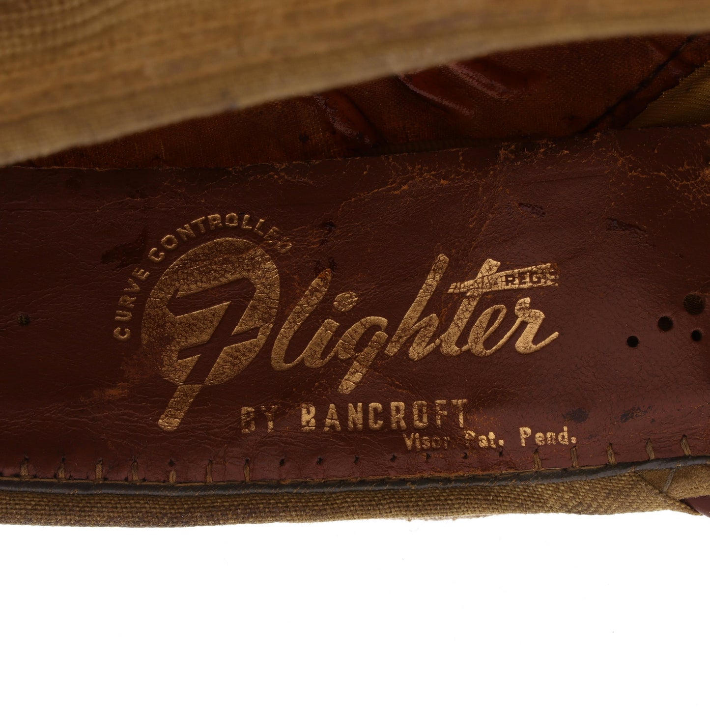 WWII USAAF Officer's Khaki "Flighter" Crusher Cap by Bancroft Cap Co. Identified to Lt. Kenneth A. Milette (Size 6 3/4)