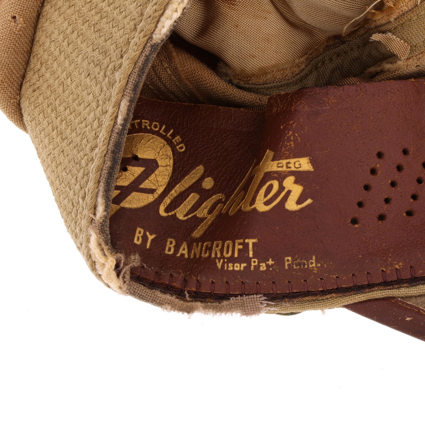 WWII USAAF Officer's Khaki "Flighter" Crusher Cap by Bancroft Cap Co. Identified to Lt. Walter E. Lamb (Size 7 1/2)