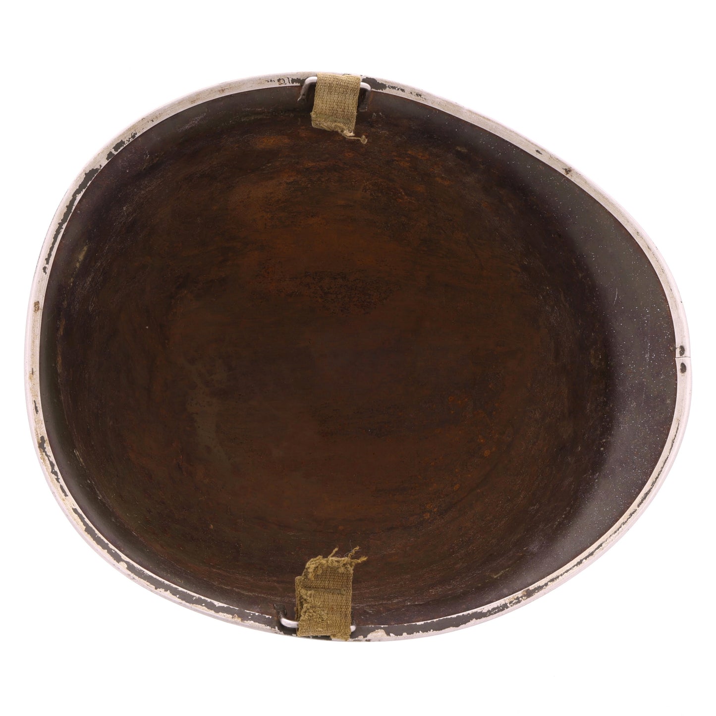 WWII USN McCord Fixed Loop M-1 Helmet Shell with 9th Naval Construction Battalion "Seabees" Painted Insignia (1943)