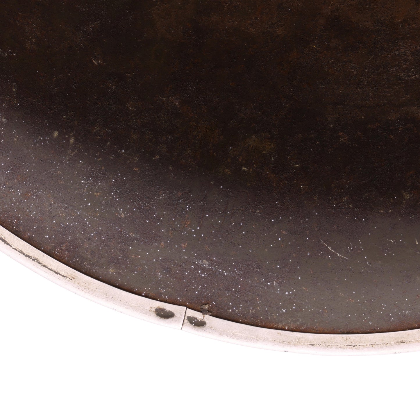 WWII USN McCord Fixed Loop M-1 Helmet Shell with 9th Naval Construction Battalion "Seabees" Painted Insignia (1943)