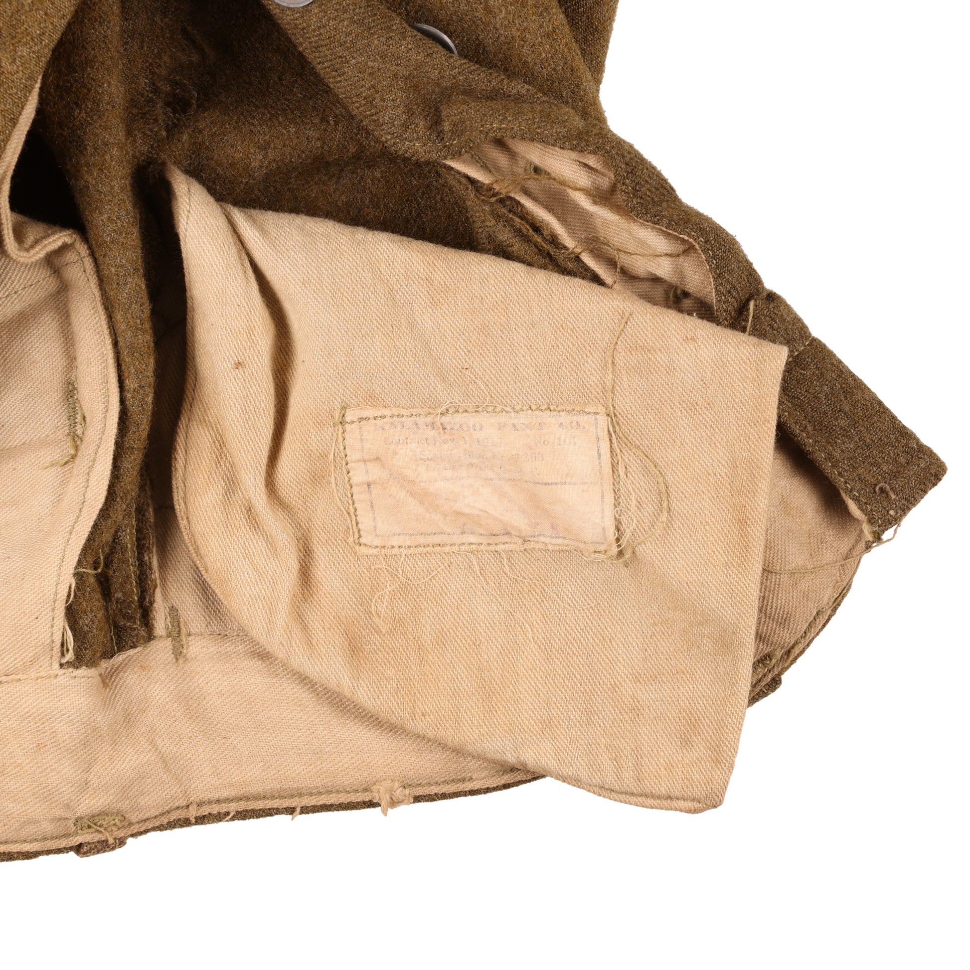 WWI U.S. Army Corps of Engineers M1917 Service Tunic & Breeches by Fifth Ave. Uniform Co. & Kalamazoo Pant Co.