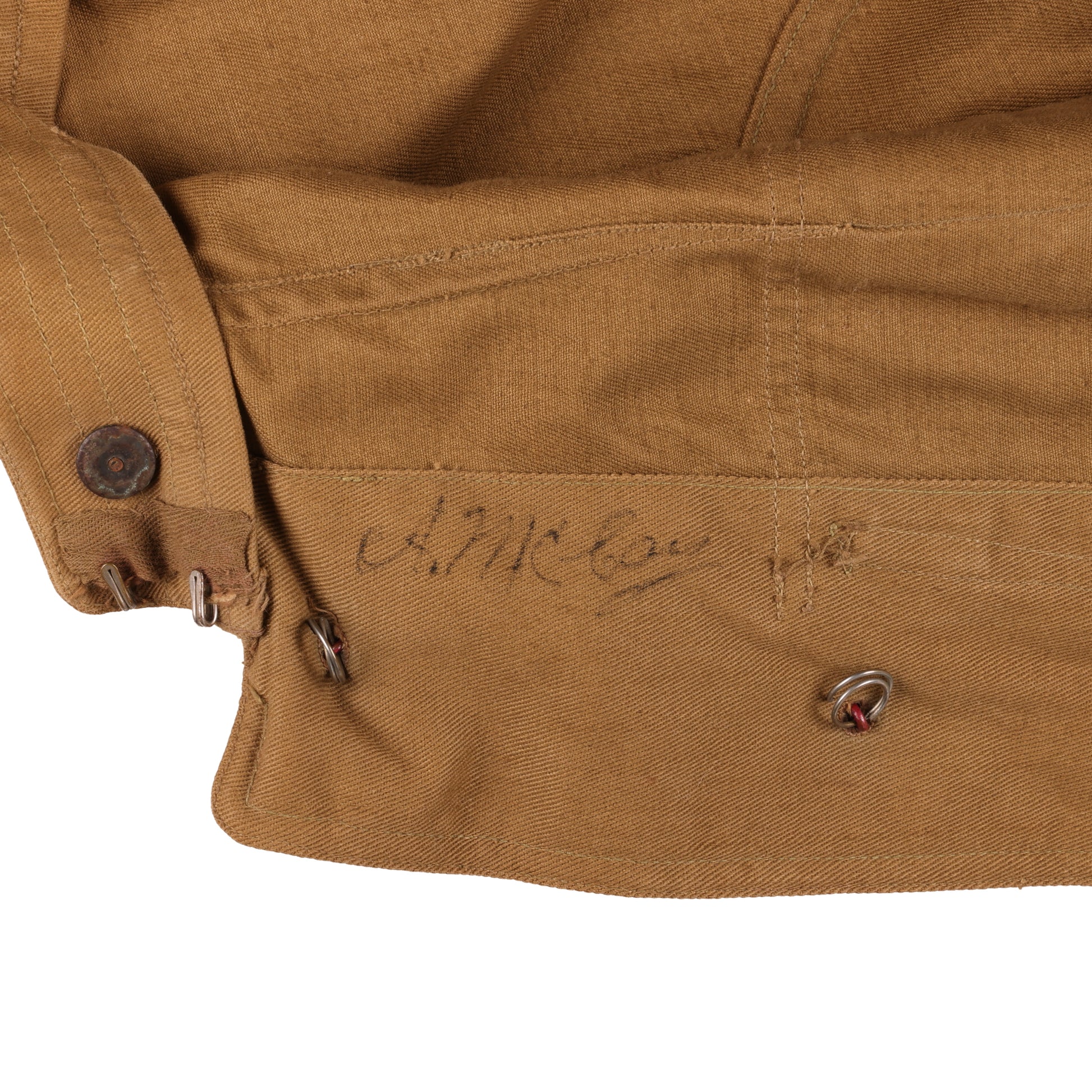 WWI U.S. Army Signal Corps Cotton M1912 Service Tunic & Breeches by Phila. Quartermaster Corps. Named to "A. McCoy"