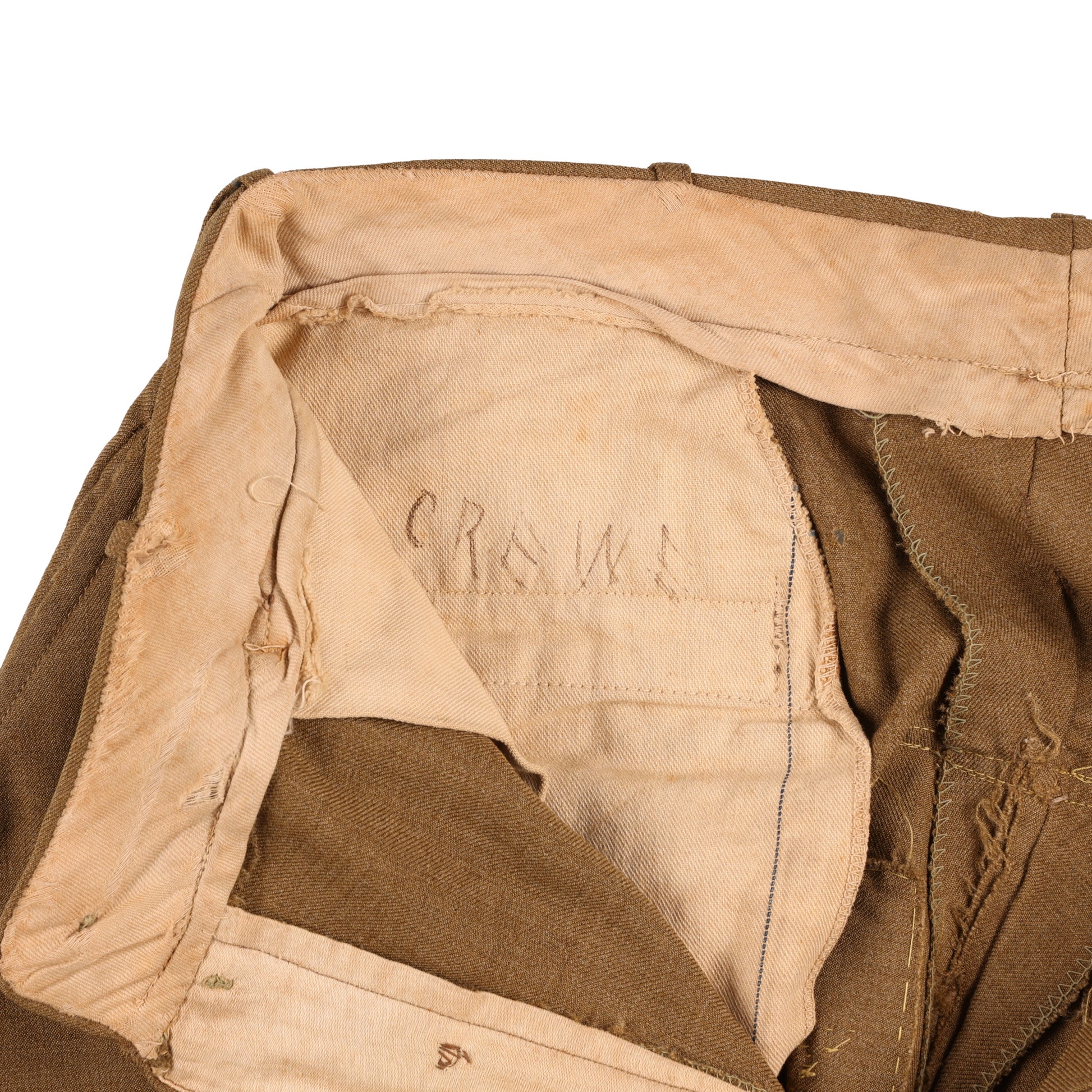 WWI U.S. Army Wool M1917 Service Breeches Named to "Crewe"
