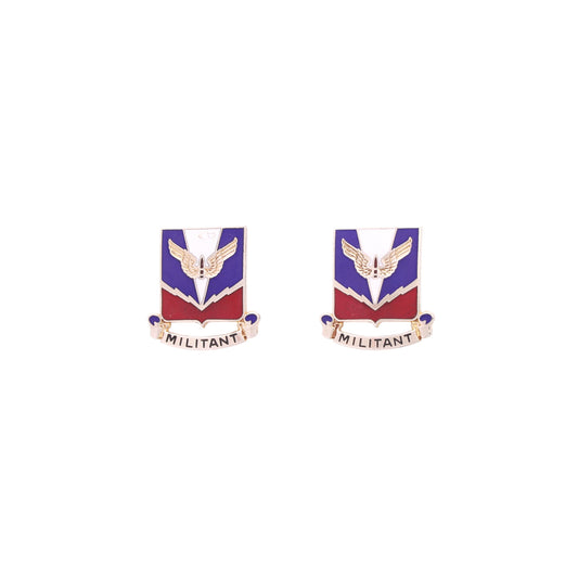 Lot of 2 Vietnam War U.S. Army Air Defense Artillery School Distinguished Unit Insignia Pins by N. S. Meyer, Inc.