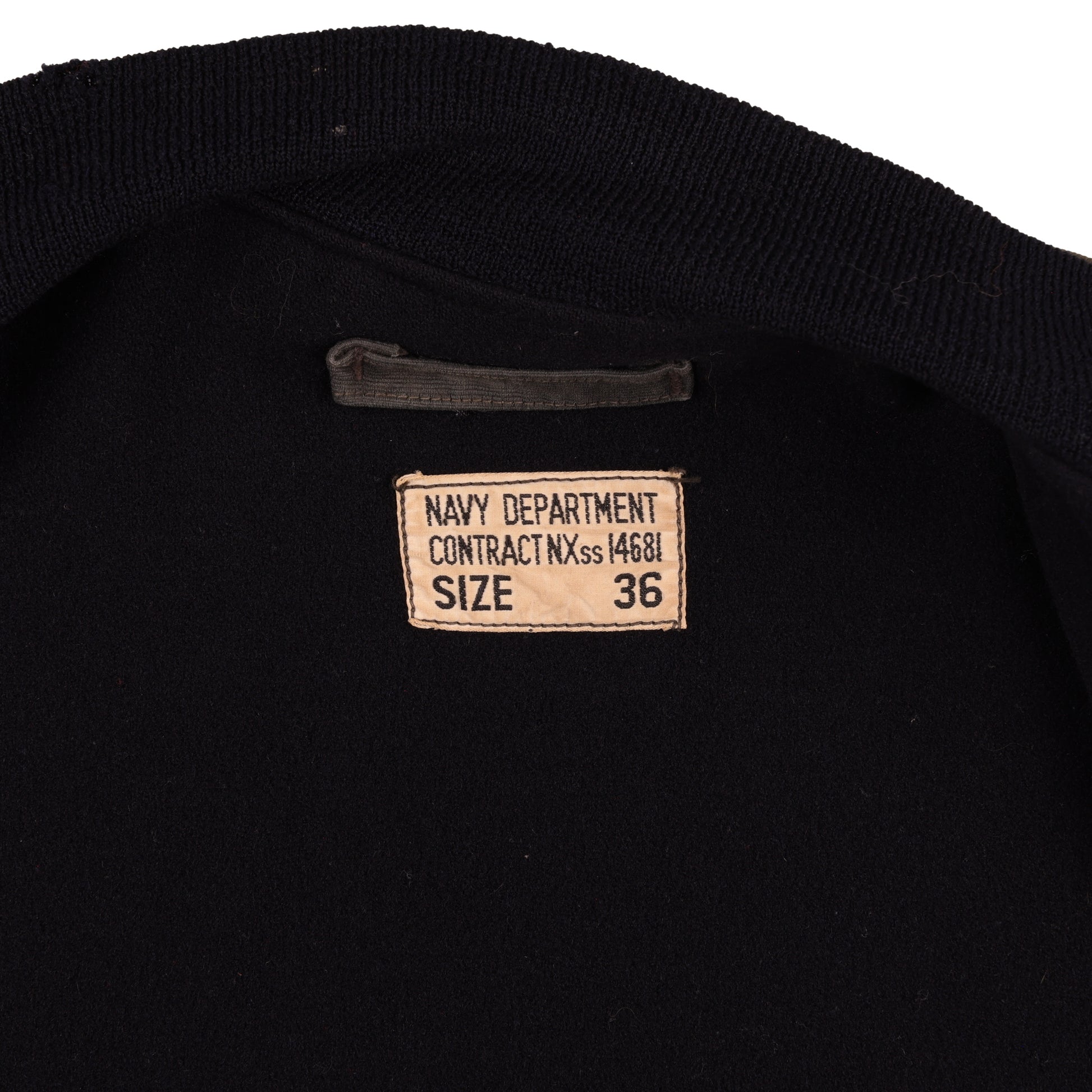 WWII USN Deck Hook Jacket & Foul Weather Deck Cap Identified to Arne A. Hautala Size 36 & 7 (1943)
