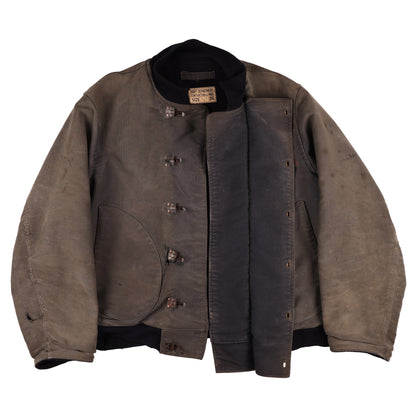 WWII USN Deck Hook Jacket & Foul Weather Deck Cap Identified to Arne A. Hautala Size 36 & 7 (1943)