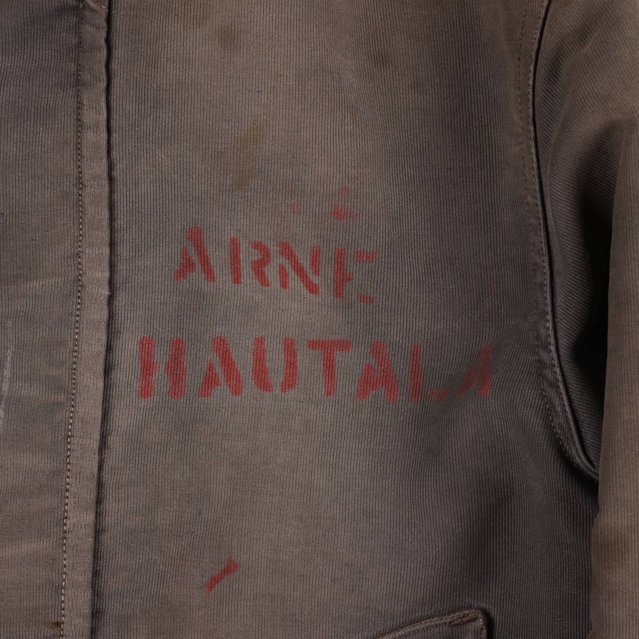 WWII USN Deck Hook Jacket & Foul Weather Deck Cap Identified to Arne A. Hautala Size 36 & 7 (1943)