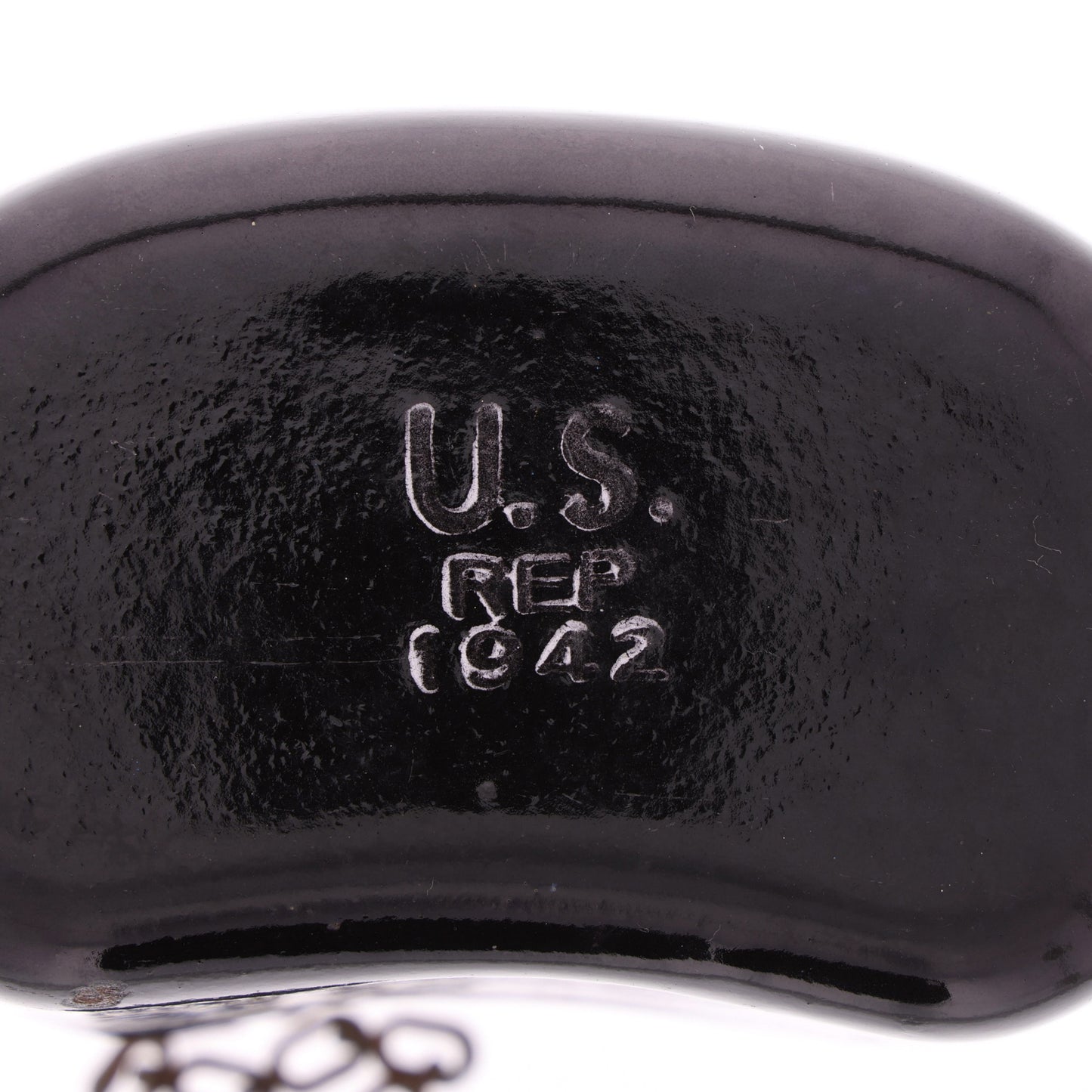 WWII U.S. M1942 Black Porcelain Enamel Canteen with USMC P1941 3rd Pattern Cover by REP Co. (1942)