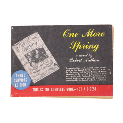 Armed Services Edition of One More Spring a Novel by Robert Nathan