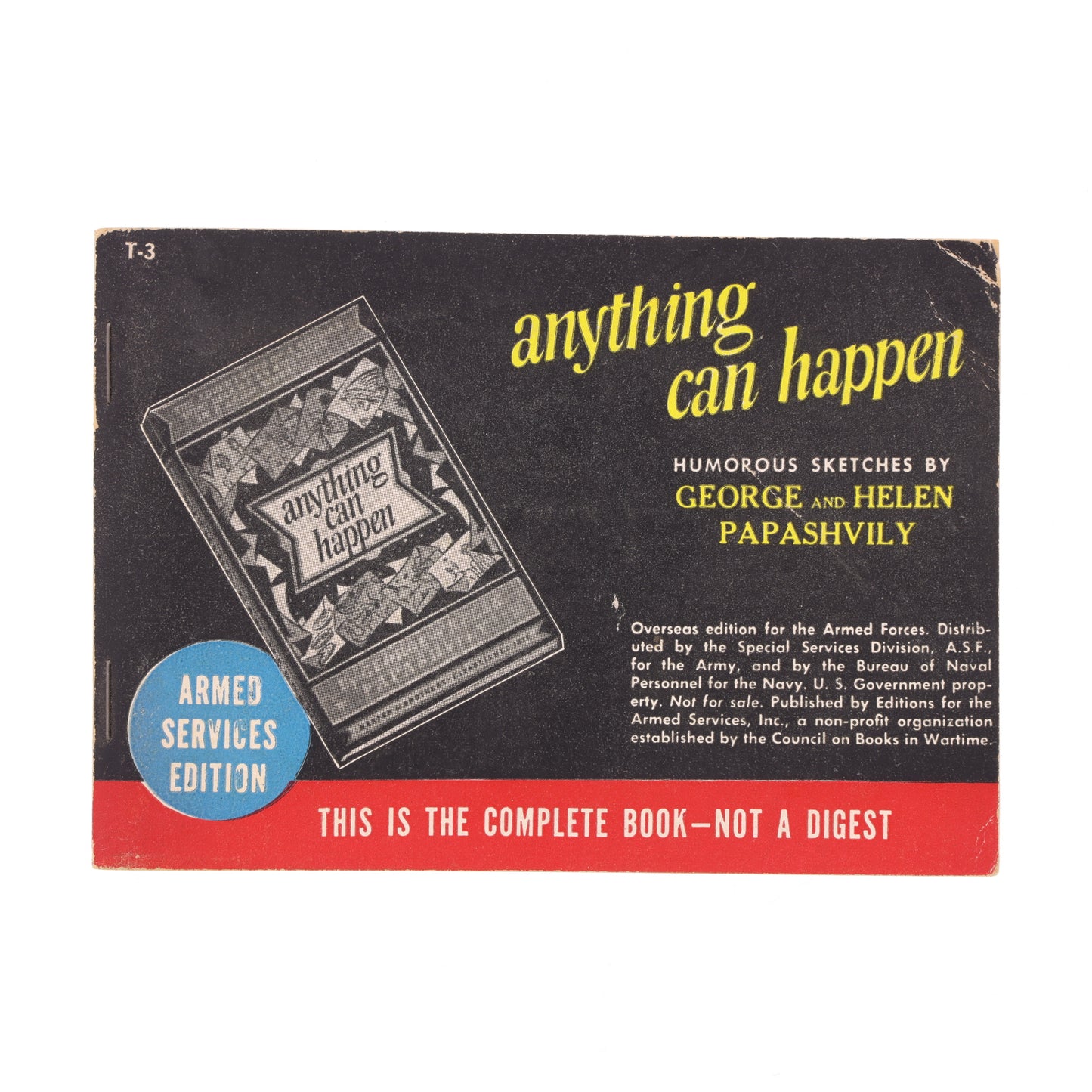 Armed Services Edition of Anything Can Happen Humorous Sketches by George and Helen Papashvily