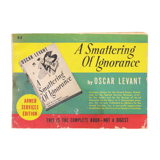 Armed Services Edition of A Smattering of Ignorance by Oscar Levant