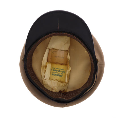 Korean War USN Officer's Khaki "Bostonian" Service Cap by Boston Uniform Co. Identified to Ensign Richard Lee Kolbe (Size 6 7/8)