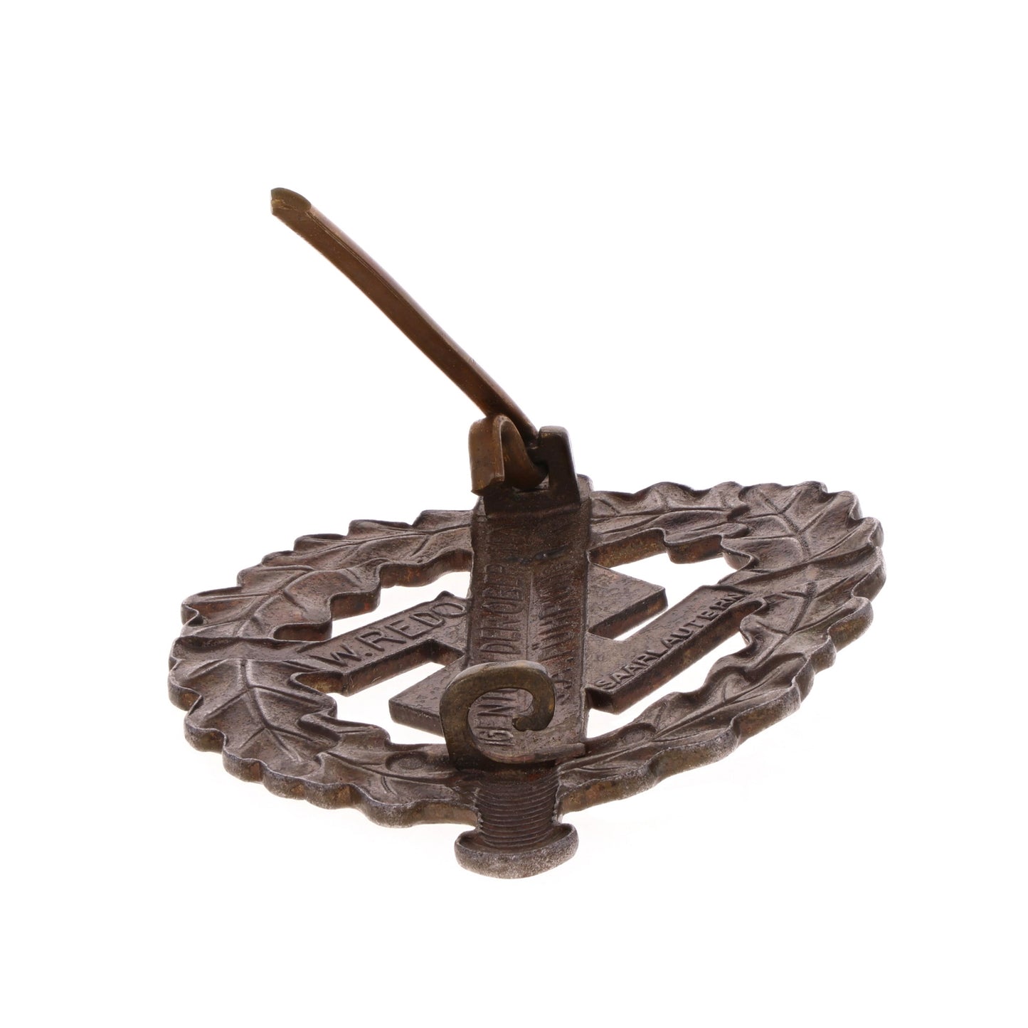 WWII German SA-Sportabzeichen Sports Badge in Bronze by Werner Redo of Saarlautern