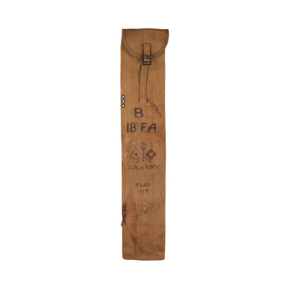 WWI-WWII U.S. Army Signal Corps Flag Kit Carrier by Mills Identified to "Battery B, 18th Field Artillery Brigade" (1916)