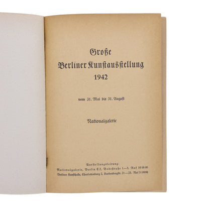 Grosse Berliner Kunstausstellung Im Kriegsjahr 1942 Nationalgalerie