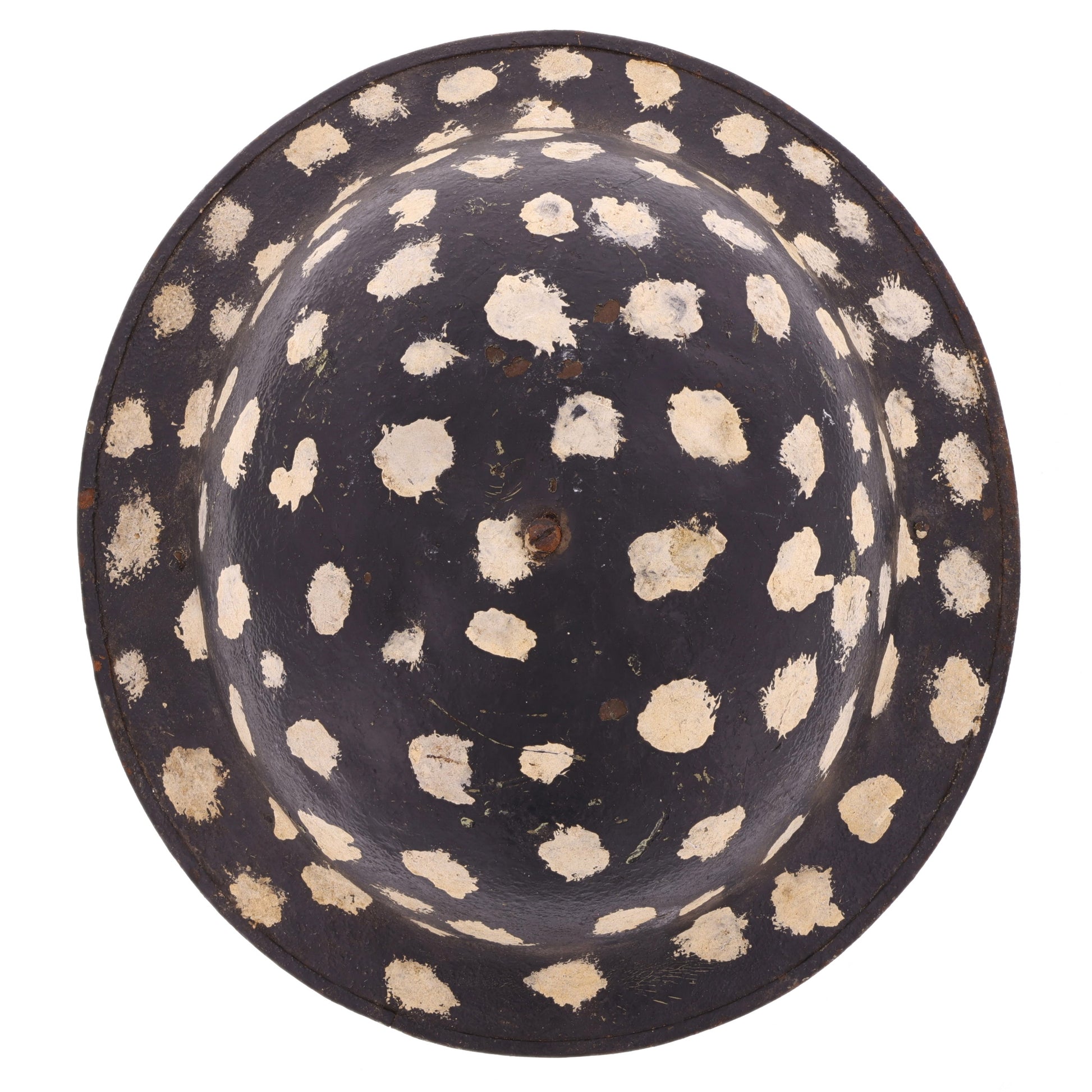 Pre-WWII U.S. M1917A1 "Kelly" Helmet with Black & White Camouflage Paint (Converted WWI Shell)