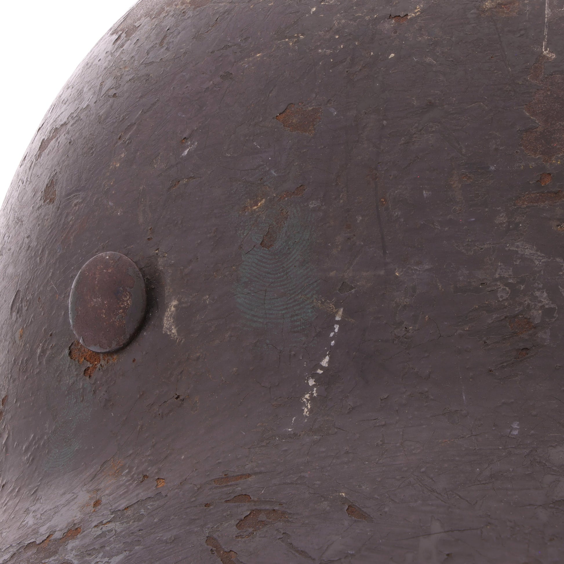 WWII German M40 Reissued Ex-Single Decal Heer Helmet with Whitewash Camouflage Remnants Named to "Heinsohn" (Q64)