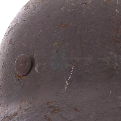 WWII German M40 Reissued Ex-Single Decal Heer Helmet with Whitewash Camouflage Remnants Named to "Heinsohn" (Q64)