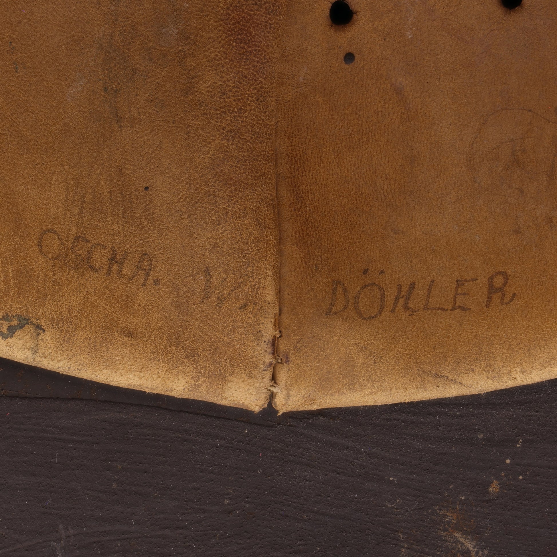WWII German M42 No Decal Waffen-SS Helmet Identified to Uscha. Raimonds Galdins & Oscha. W. Döhler (Size 66)