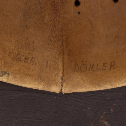 WWII German M42 No Decal Waffen-SS Helmet Identified to Uscha. Raimonds Galdins & Oscha. W. Döhler (Size 66)