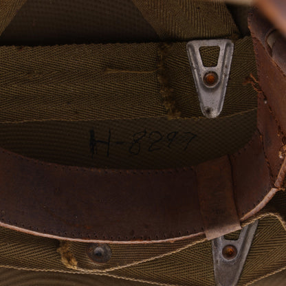 WWII USMC Hawley M-1 Helmet Liner with Improvised Headband Used by 2 Servicemen (1942)