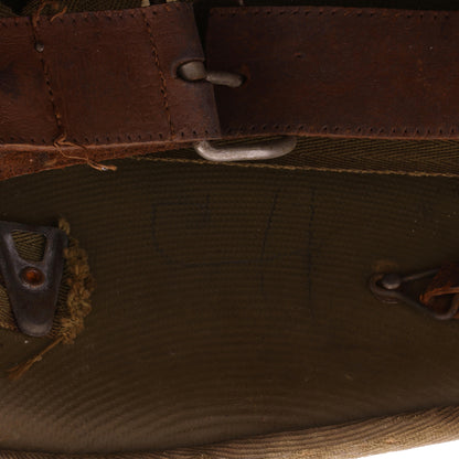 WWII USMC Hawley M-1 Helmet Liner with Improvised Headband Used by 2 Servicemen (1942)