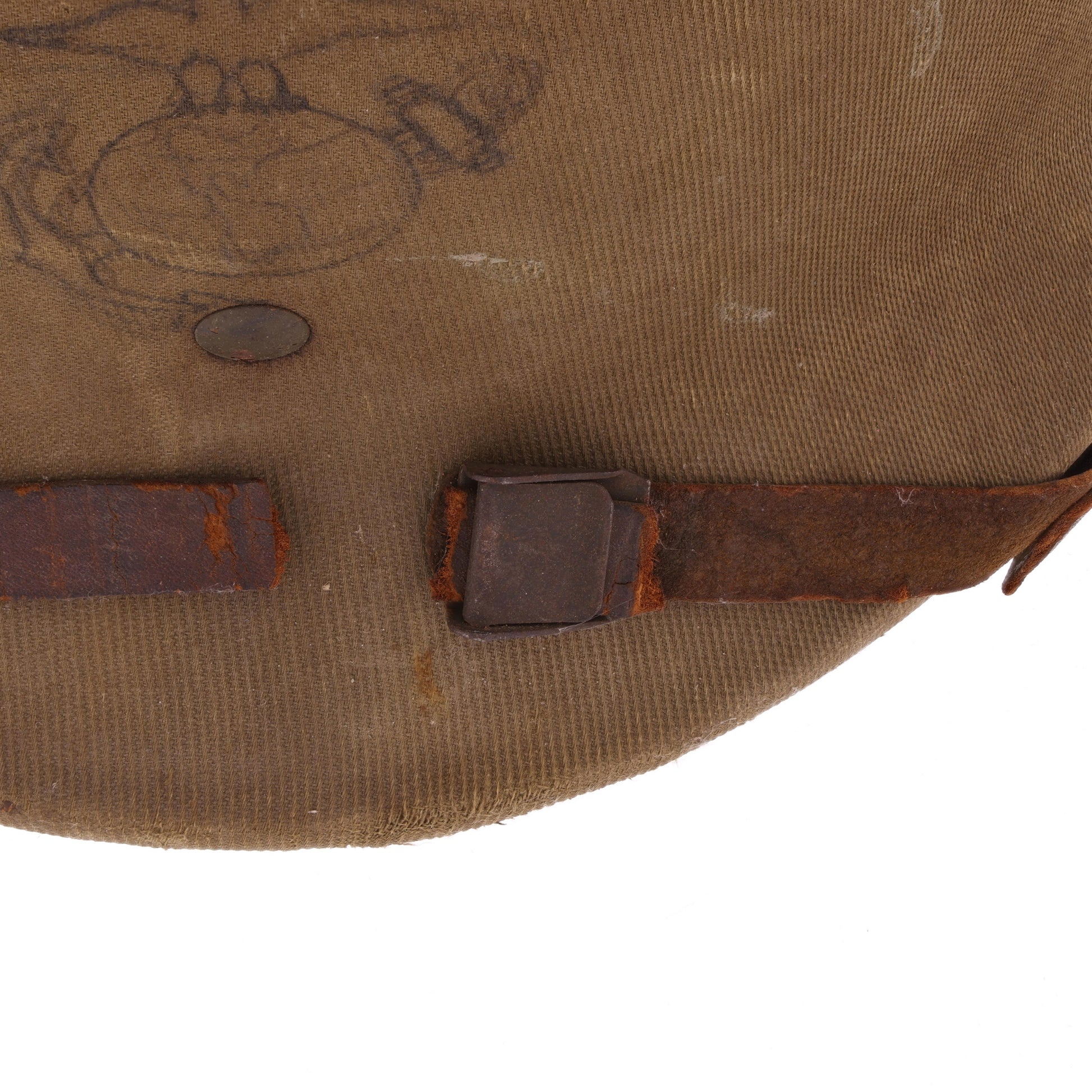 WWII USMC Hawley M-1 Helmet Liner with Improvised Headband Used by 2 Servicemen (1942)