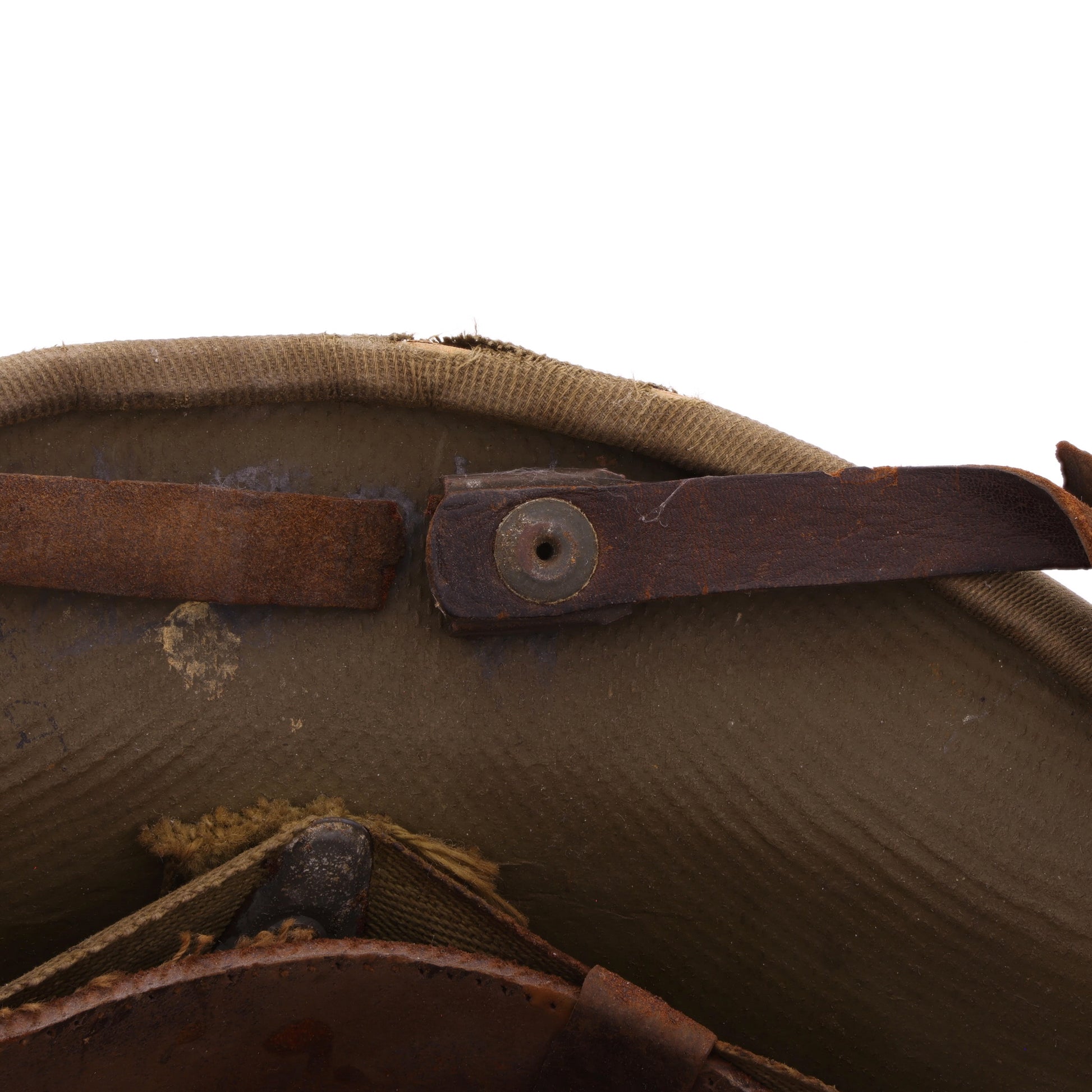 WWII USMC Hawley M-1 Helmet Liner with Improvised Headband Used by 2 Servicemen (1942)