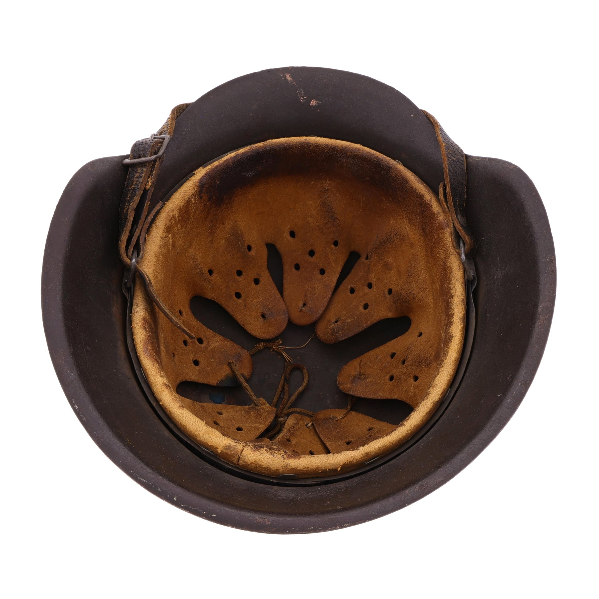 WWII German M42 Ex-Double Decal Polizei Helmet (hkp62)