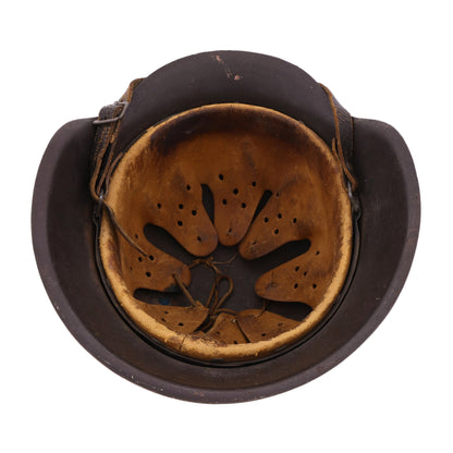 WWII German M42 Ex-Double Decal Polizei Helmet (hkp62)